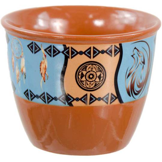 Wolf Ceramic Smudge Pot